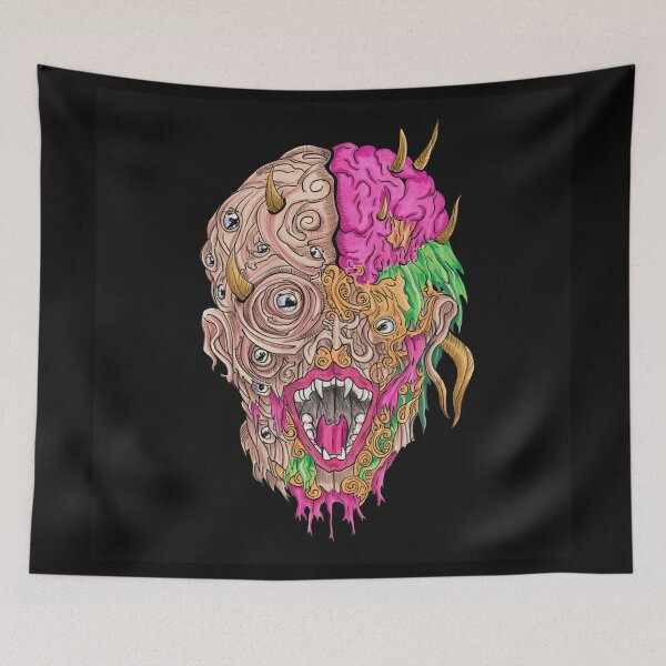 Item preview, Horror monster vampiric skull terror of evil illustration art designed and sold by Vintage Designs +.