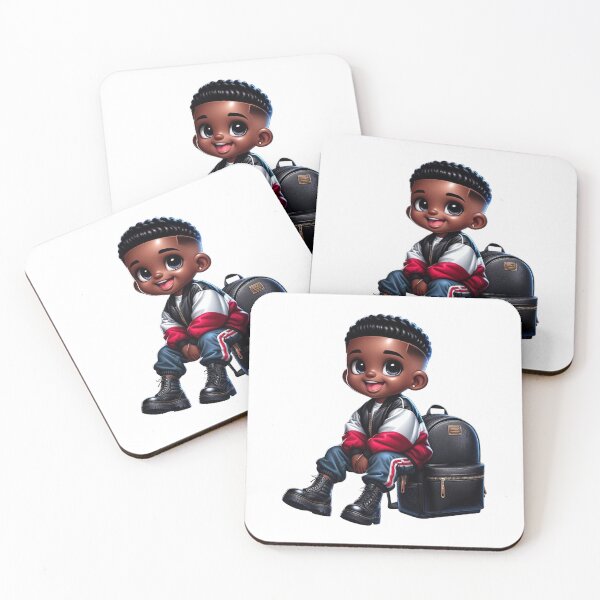 Item preview, Cute African American Boy Digital Artwork designed and sold by Lulunza.