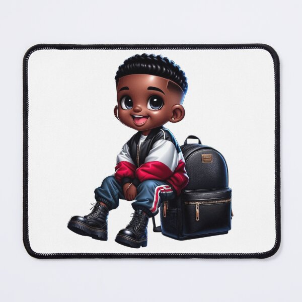 Item preview, Cute African American Boy Digital Artwork designed and sold by Lulunza.