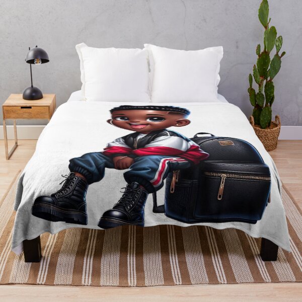 Item preview, Cute African American Boy Digital Artwork designed and sold by Lulunza.