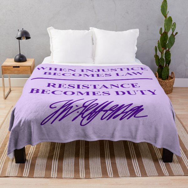Item preview, When injustice becomes law - Resistance becomes Duty - Thomas Jefferson (purple) designed and sold by Thelittlelord.