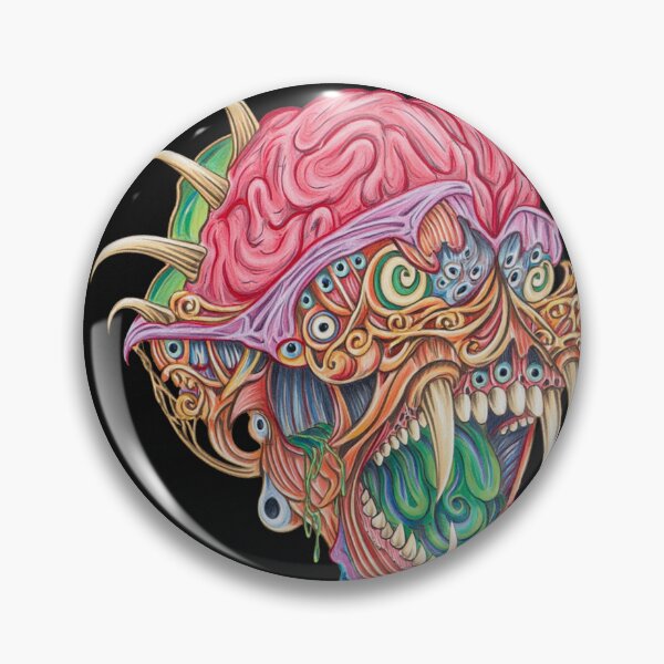 Item preview, Horror monster vampiric skull terror of evil illustration art designed and sold by Vintage Designs +.