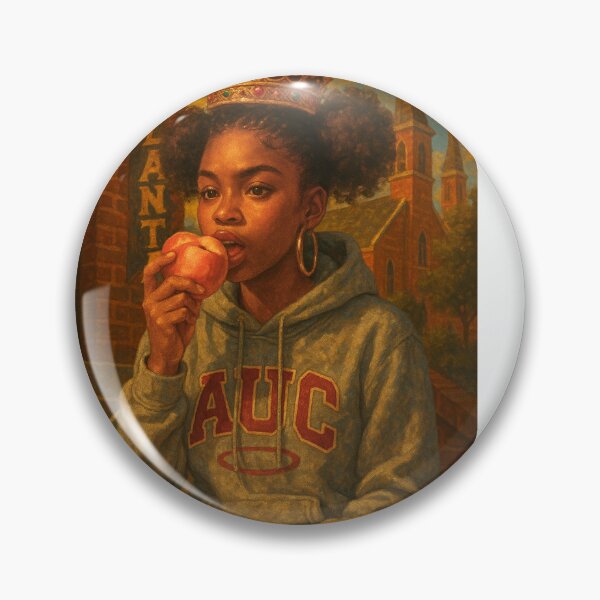 Item preview, Crowned Peach Break on Campus designed and sold by Resilient Roots Customs Oakland.
