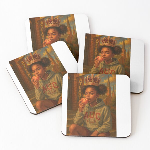 Item preview, Crowned Peach Break on Campus designed and sold by Resilient Roots Customs Oakland.