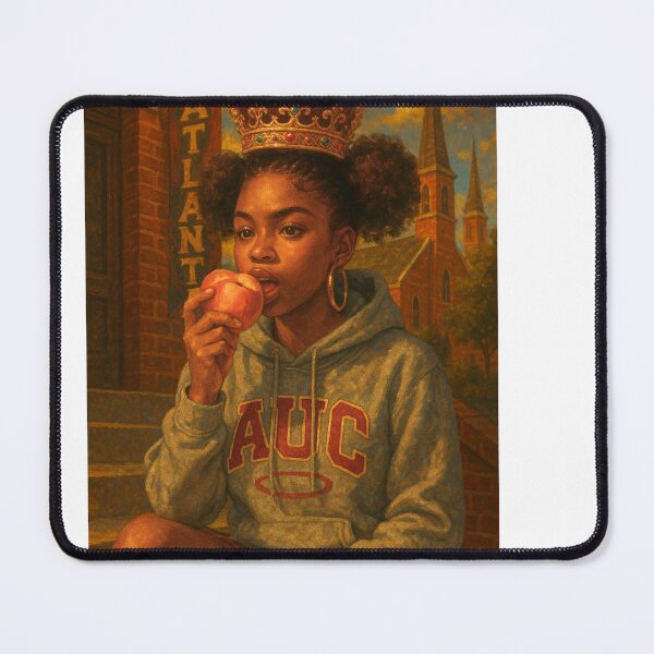 Item preview, Crowned Peach Break on Campus designed and sold by Resilient Roots Customs Oakland.