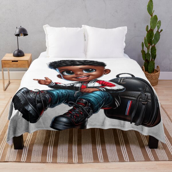 Item preview, Smiling Black Kid Cartoon Character designed and sold by Lulunza.