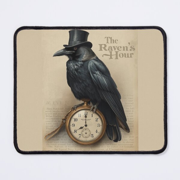Item preview, The Raven’s Hour” Gothic Raven Shirt – Spooky Halloween Tee for Dark Aesthetic Lovers designed and sold by Mythic Tide.