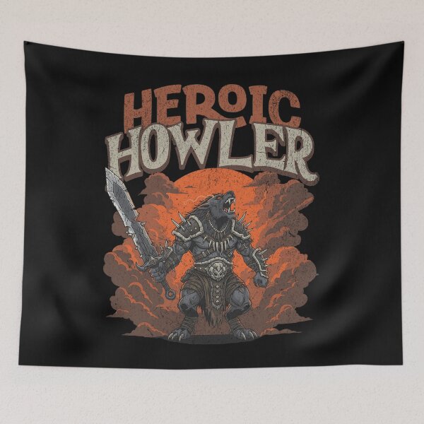 Item preview, Heroic Howler – Fearless Warrior Beast designed and sold by AwesomeBeyondLimits.