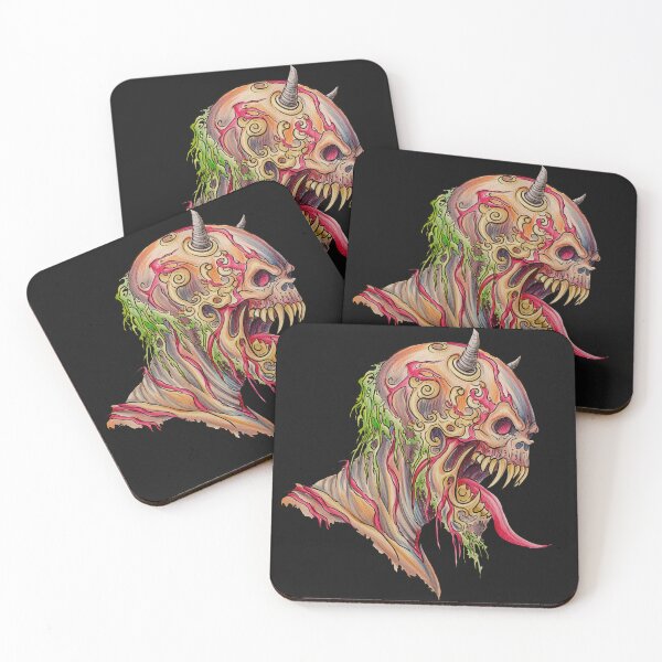 Item preview, Horror monster vampiric skull terror of evil illustration art designed and sold by Vintage Designs +.
