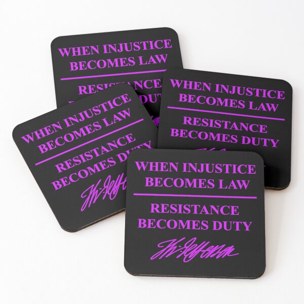 Item preview, When injustice becomes law - Resistance becomes Duty - Thomas Jefferson - violet designed and sold by Thelittlelord.