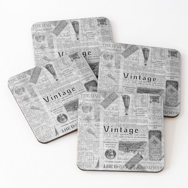 Item preview, Vintage Newsprint pattern designed and sold by Ellia Arts.