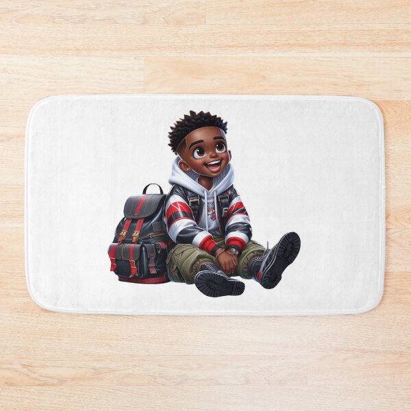 Item preview, Happy Afro Boy Cartoon Art designed and sold by Lulunza.