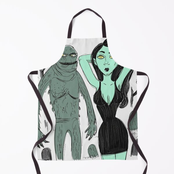 Item preview, The creature from the black lagoon and his bride illustration designed and sold by Vintage Designs +.