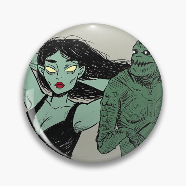 Item preview, The creature from the black lagoon and his bride illustration designed and sold by Vintage Designs +.