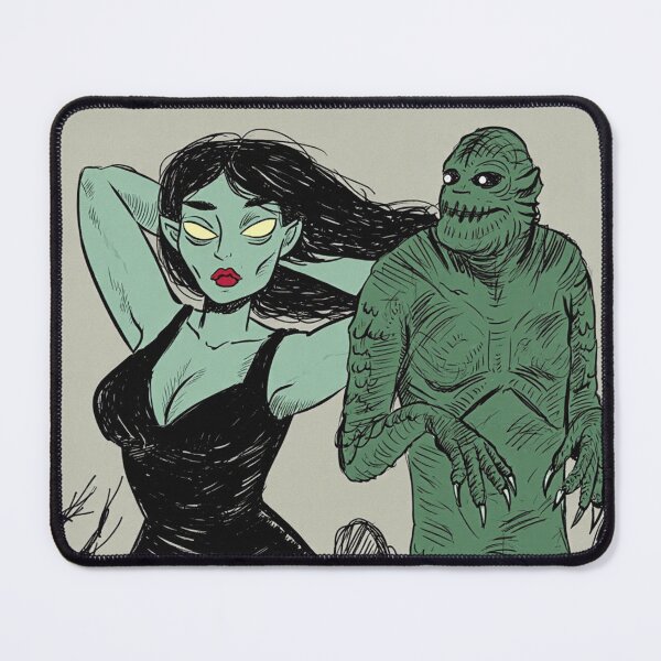 Item preview, The creature from the black lagoon and his bride illustration designed and sold by Vintage Designs +.