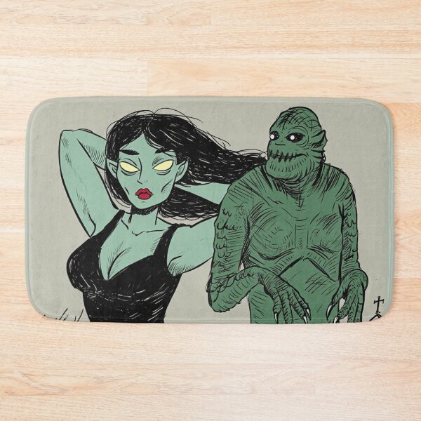 Item preview, The creature from the black lagoon and his bride illustration designed and sold by Vintage Designs +.