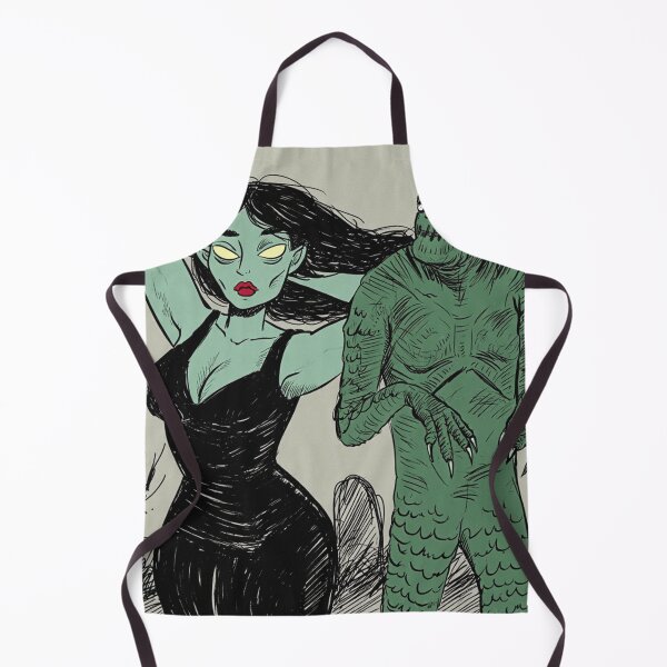 Item preview, The creature from the black lagoon and his bride illustration designed and sold by Vintage Designs +.