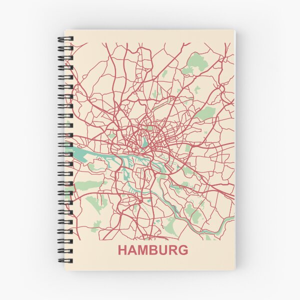 Item preview, Modern Hamburg Map designed and sold by MapsByLeo.