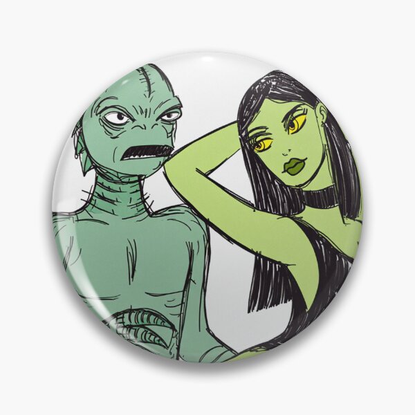 Item preview, The creature from the black lagoon and his bride illustration designed and sold by Vintage Designs +.