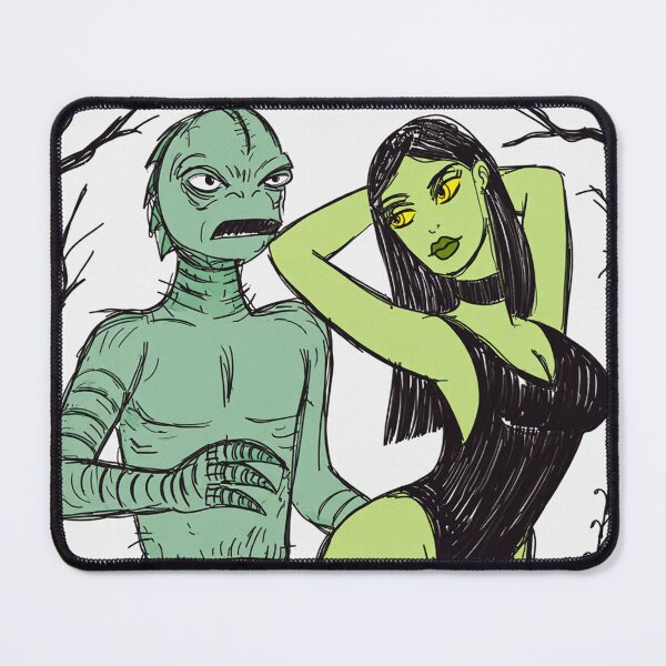 Item preview, The creature from the black lagoon and his bride illustration designed and sold by Vintage Designs +.