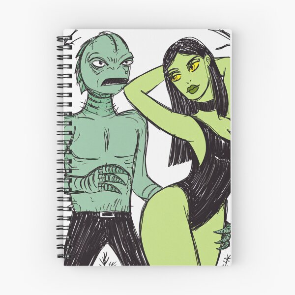 Item preview, The creature from the black lagoon and his bride illustration designed and sold by Vintage Designs +.