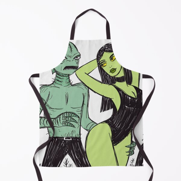 Item preview, The creature from the black lagoon and his bride illustration designed and sold by Vintage Designs +.