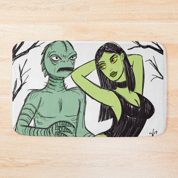 Item preview, The creature from the black lagoon and his bride illustration designed and sold by Vintage Designs +.