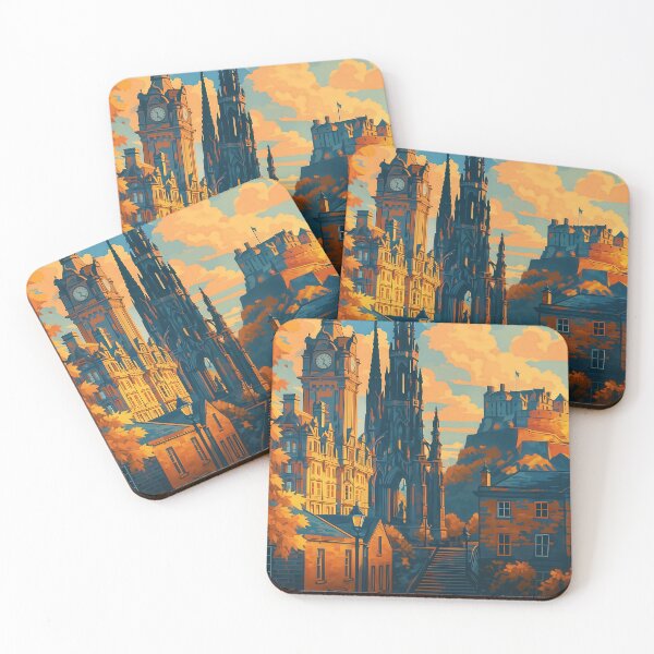 Item preview, Greetings from EDINBURGH - SCOTLAND - Retro Autumn Dreams designed and sold by Earth Celebration Designs.