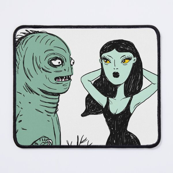 Item preview, The creature from the black lagoon and his bride illustration designed and sold by Vintage Designs +.