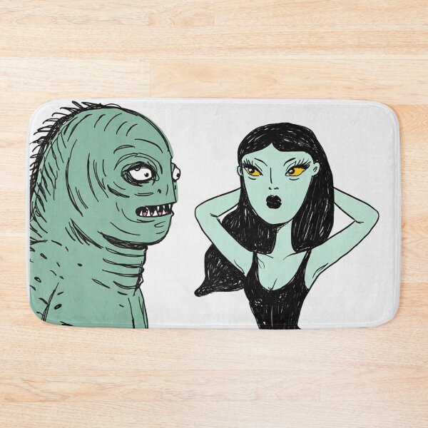 Item preview, The creature from the black lagoon and his bride illustration designed and sold by Vintage Designs +.