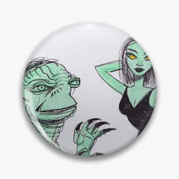 Item preview, The creature from the black lagoon and his bride illustration designed and sold by Vintage Designs +.