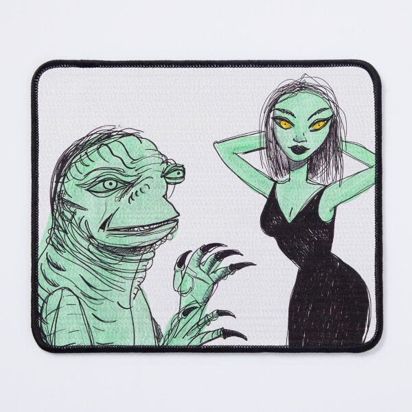 Item preview, The creature from the black lagoon and his bride illustration designed and sold by Vintage Designs +.