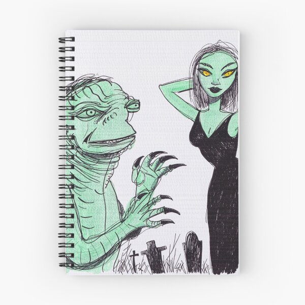 Item preview, The creature from the black lagoon and his bride illustration designed and sold by Vintage Designs +.