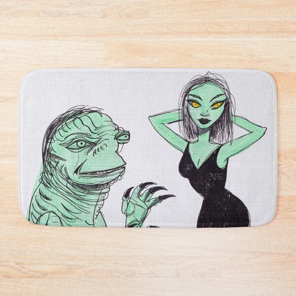 Item preview, The creature from the black lagoon and his bride illustration designed and sold by Vintage Designs +.
