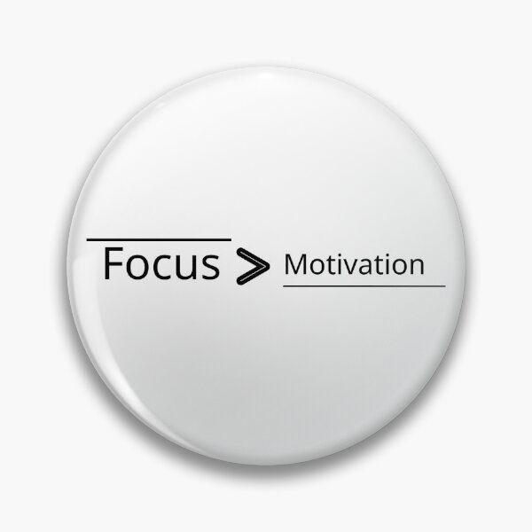 Item preview, Focus Over Motivation – Productivity Mindset Quote designed and sold by J0b4t.