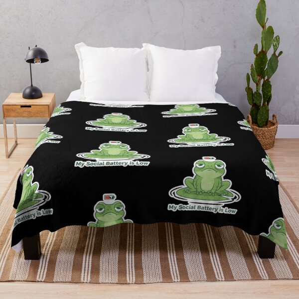 Item preview, Frog Social Battery Low  designed and sold by LaElee.