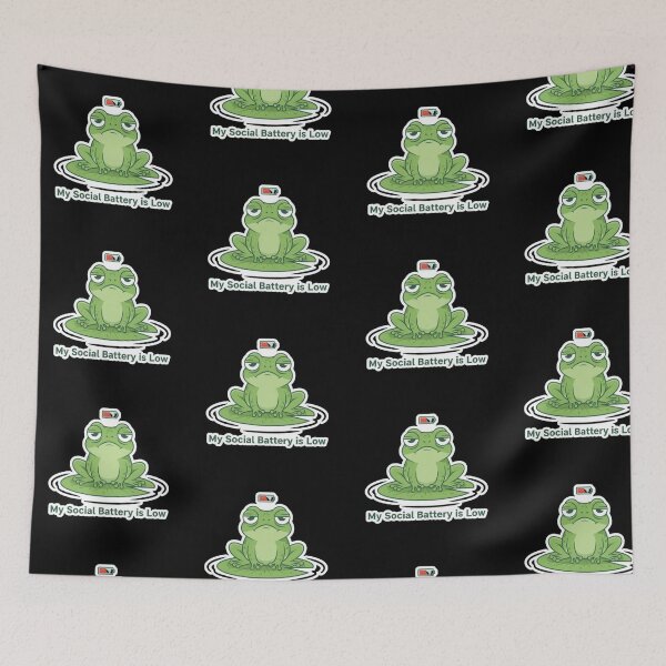 Item preview, Frog Social Battery Low  designed and sold by LaElee.