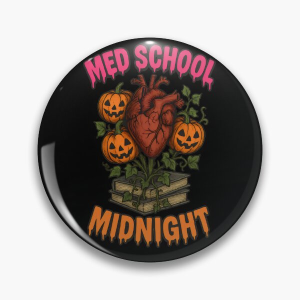 Item preview, Med School Midnight – Halloween Floral Anatomy Heart & Pumpkin Bouquet for Medical Students designed and sold by ClinicalHubs.