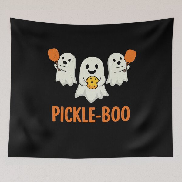 Item preview, Pickle-Boo Funny Ghost Halloween Pickleball  designed and sold by ArtFromBeyond.