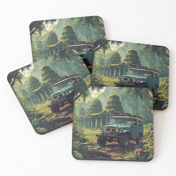 Item preview, Retro 4x4 In The Jungle With Some Ruins designed and sold by Pivi's Design.