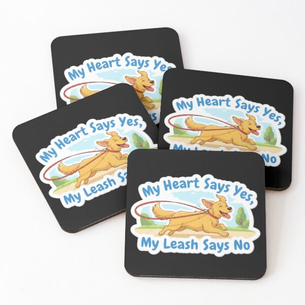 Item preview, Enthusiastic Golden Retriever: Heart Says Yes Leash Says No  designed and sold by LaElee.