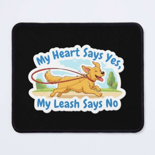 Item preview, Enthusiastic Golden Retriever: Heart Says Yes Leash Says No  designed and sold by LaElee.