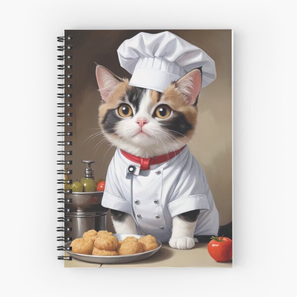 Item preview, Cute Cat Chef with Pasta Balls Funny Cooking Cat Art designed and sold by Angelsartsandpattern.