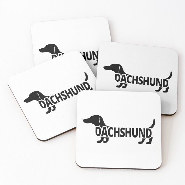 Item preview, Dachshund Wordmark Silhouette | Minimal Doxie Logo (Black) designed and sold by pick-o-print.