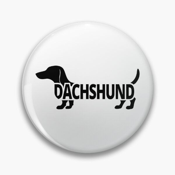 Item preview, Dachshund Wordmark Silhouette | Minimal Doxie Logo (Black) designed and sold by pick-o-print.