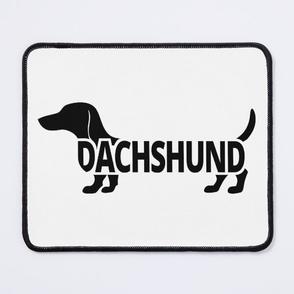 Item preview, Dachshund Wordmark Silhouette | Minimal Doxie Logo (Black) designed and sold by pick-o-print.