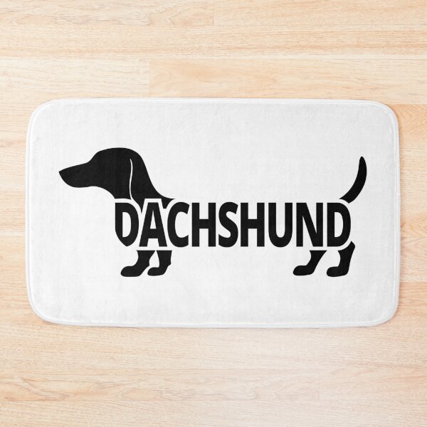 Item preview, Dachshund Wordmark Silhouette | Minimal Doxie Logo (Black) designed and sold by pick-o-print.