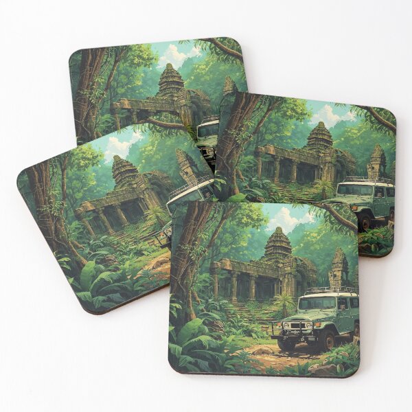 Item preview, Retro Off Road In The Jungle With Some Ruins designed and sold by Pivi's Design.