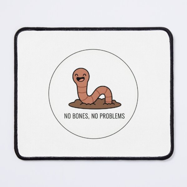 Item preview, Cute Worm: No Bones No Problems Sticker designed and sold by LaElee.