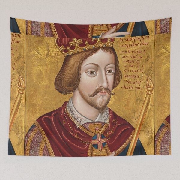 Item preview, King James I of England Medieval portrait art designed and sold by Vintage Designs +.